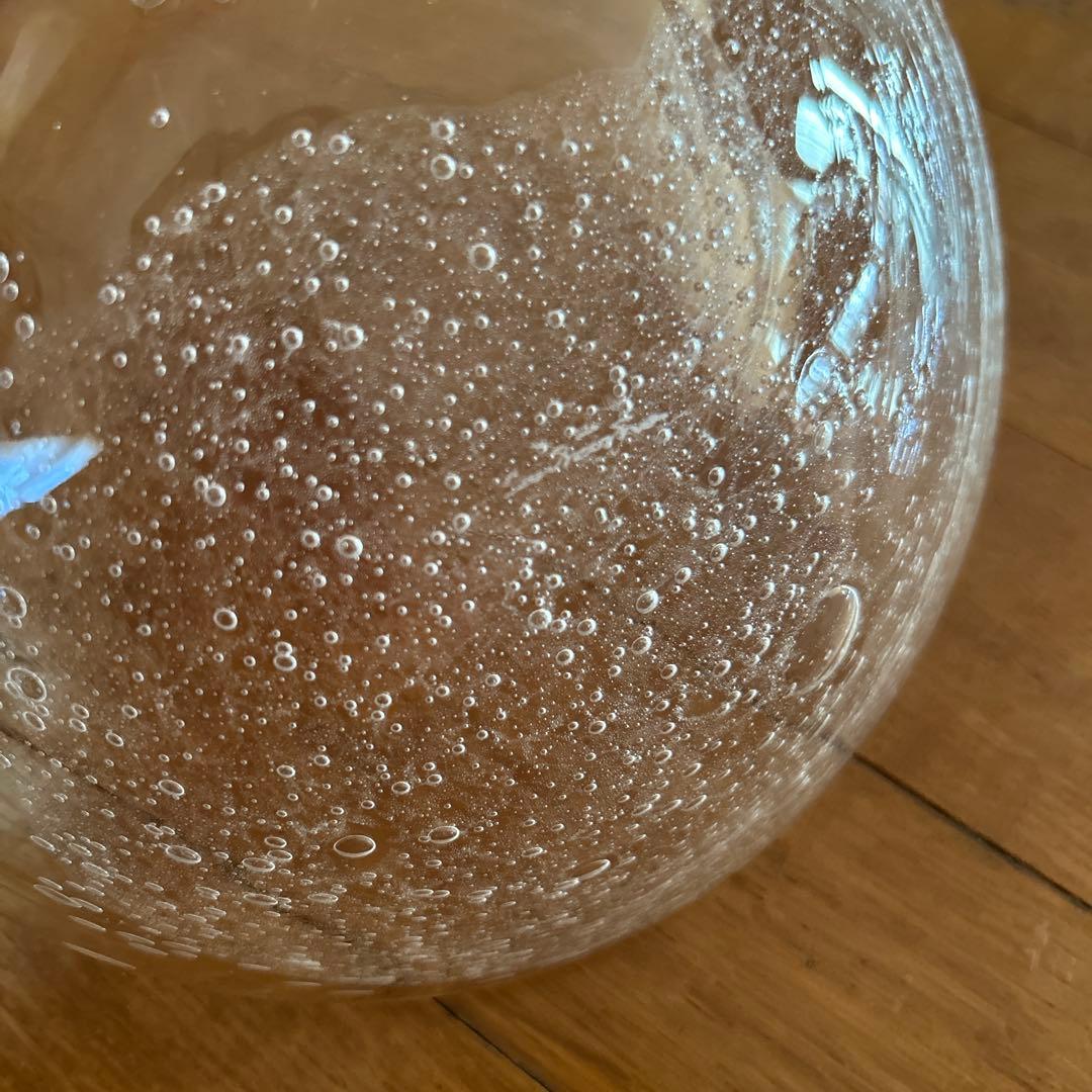 新品◆108荒川尚也　気泡　アワガラス平鉢M 16.0cm 2枚　宙吹きガラス