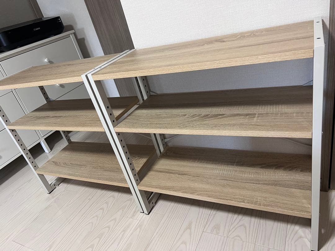 【本日限定価格】LOWYA オープンラック シェルフ 2個セット 可動棚