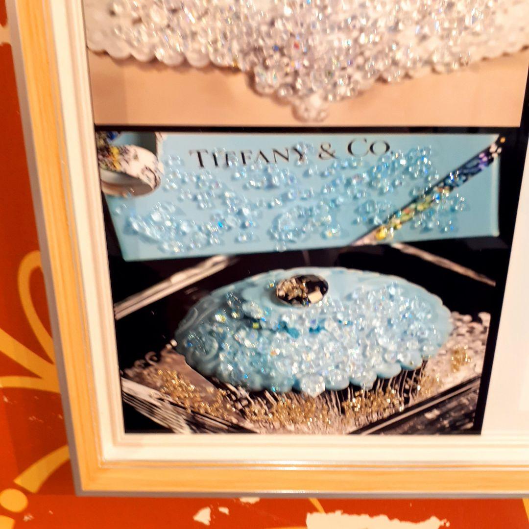 輸入雑貨　天然水晶石　クリスタルアート　ブランドロゴ　『TIFFANY』　宝石