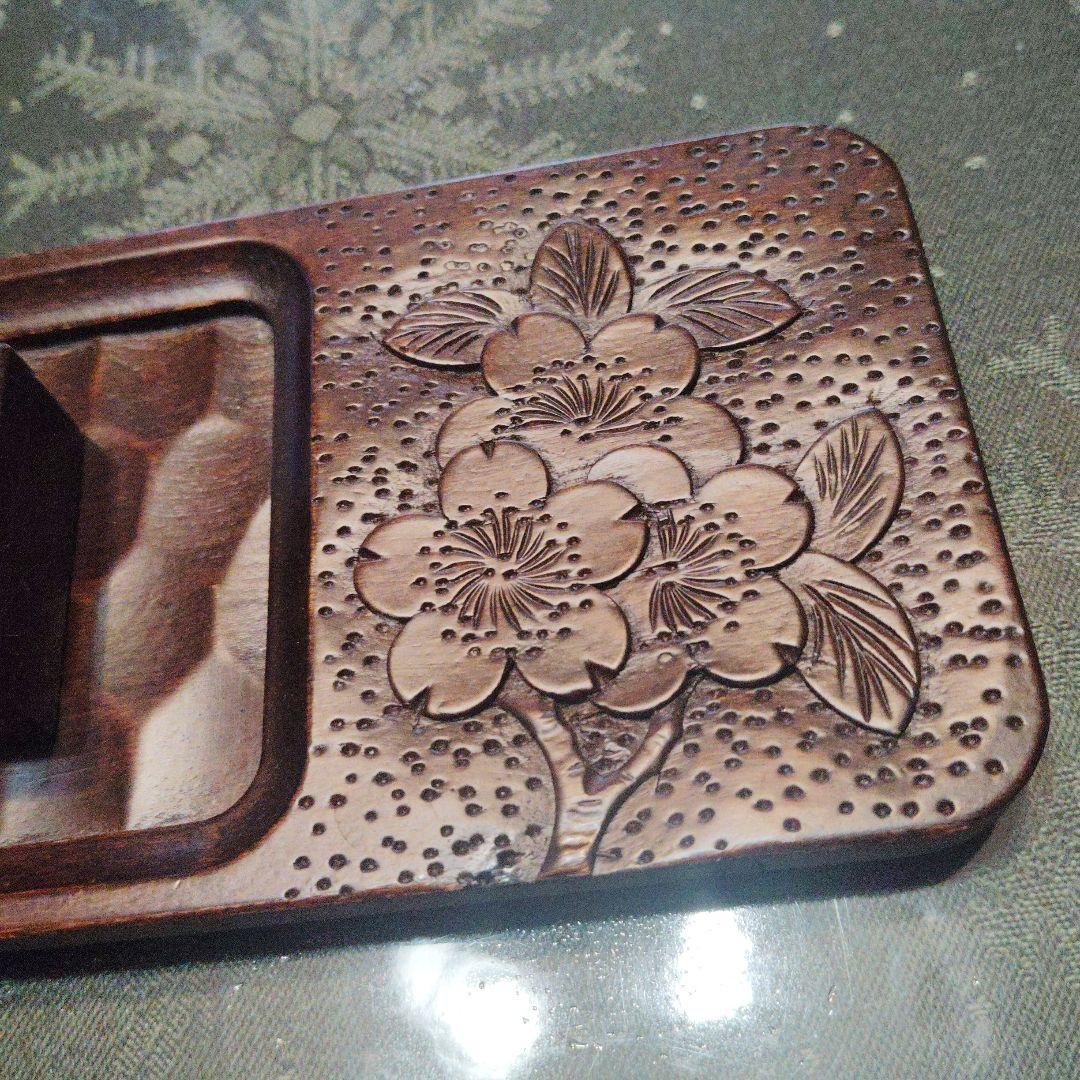 軽井沢彫り香炉&トレイ
