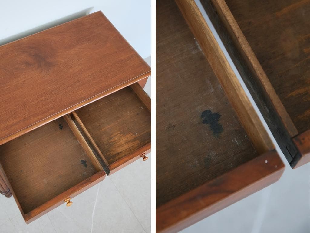 英国アンティーク古木デスク/作業台/勉強机/木製テーブル/オフィス(89-244