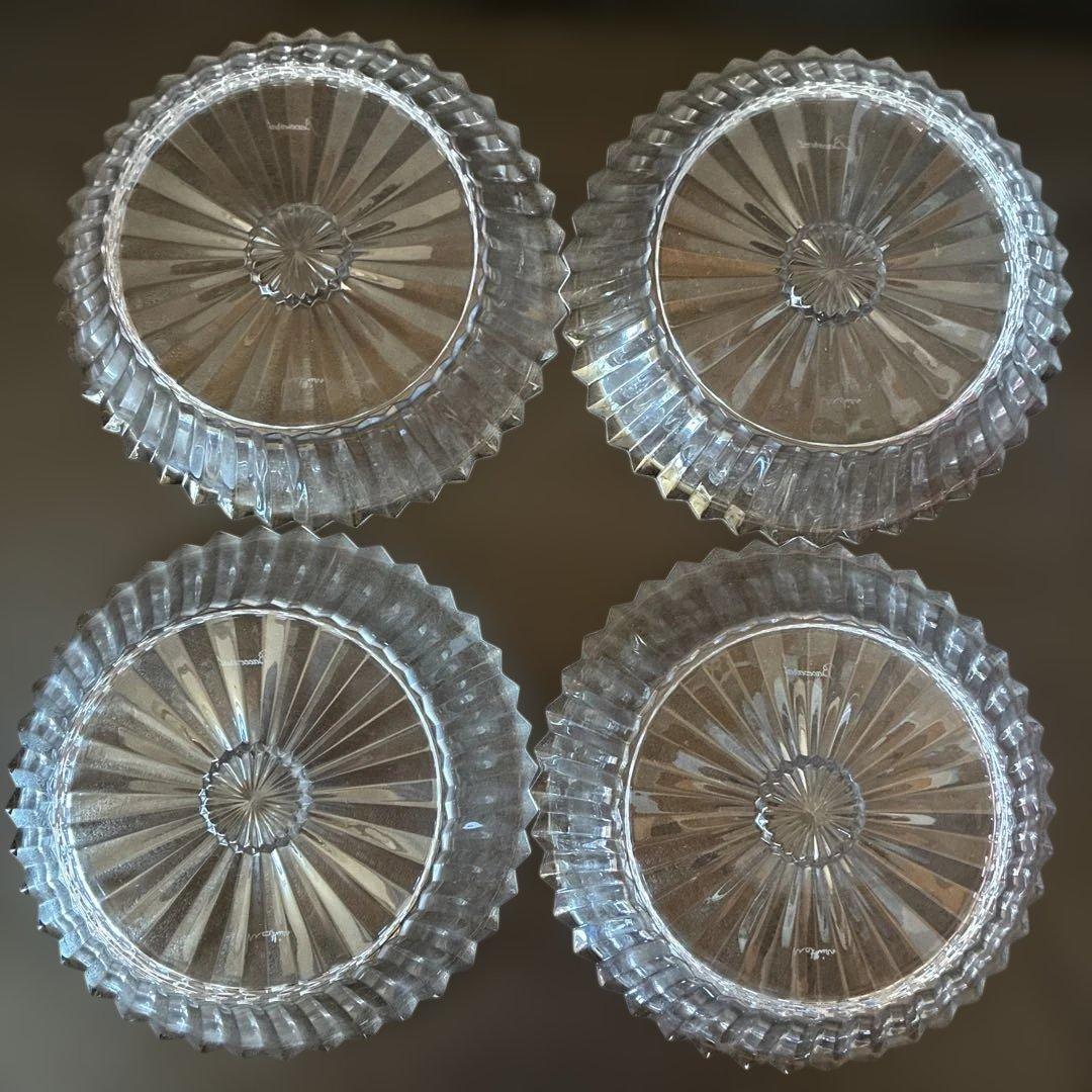 Baccarat ミルニュイ サラダプレート 4枚セット　19.5cm