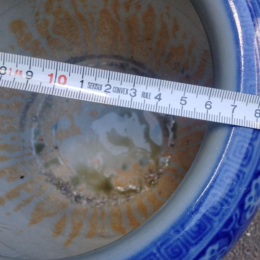 青と白の花柄 陶器火鉢 - メルカリ