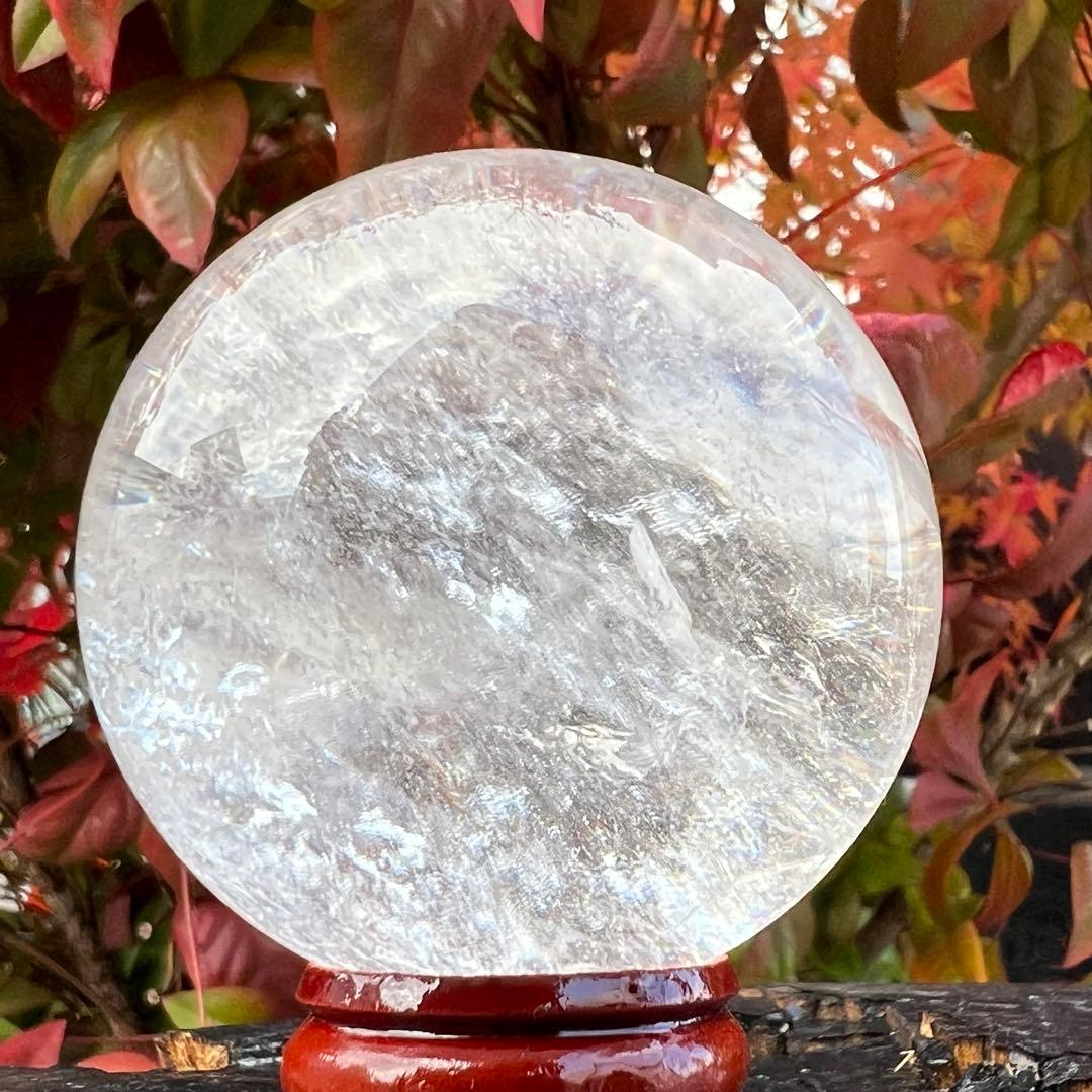 ✨透明度とレインボーの共演✨レインボー ヒマラヤ水晶 水晶 丸玉 天然石 原石