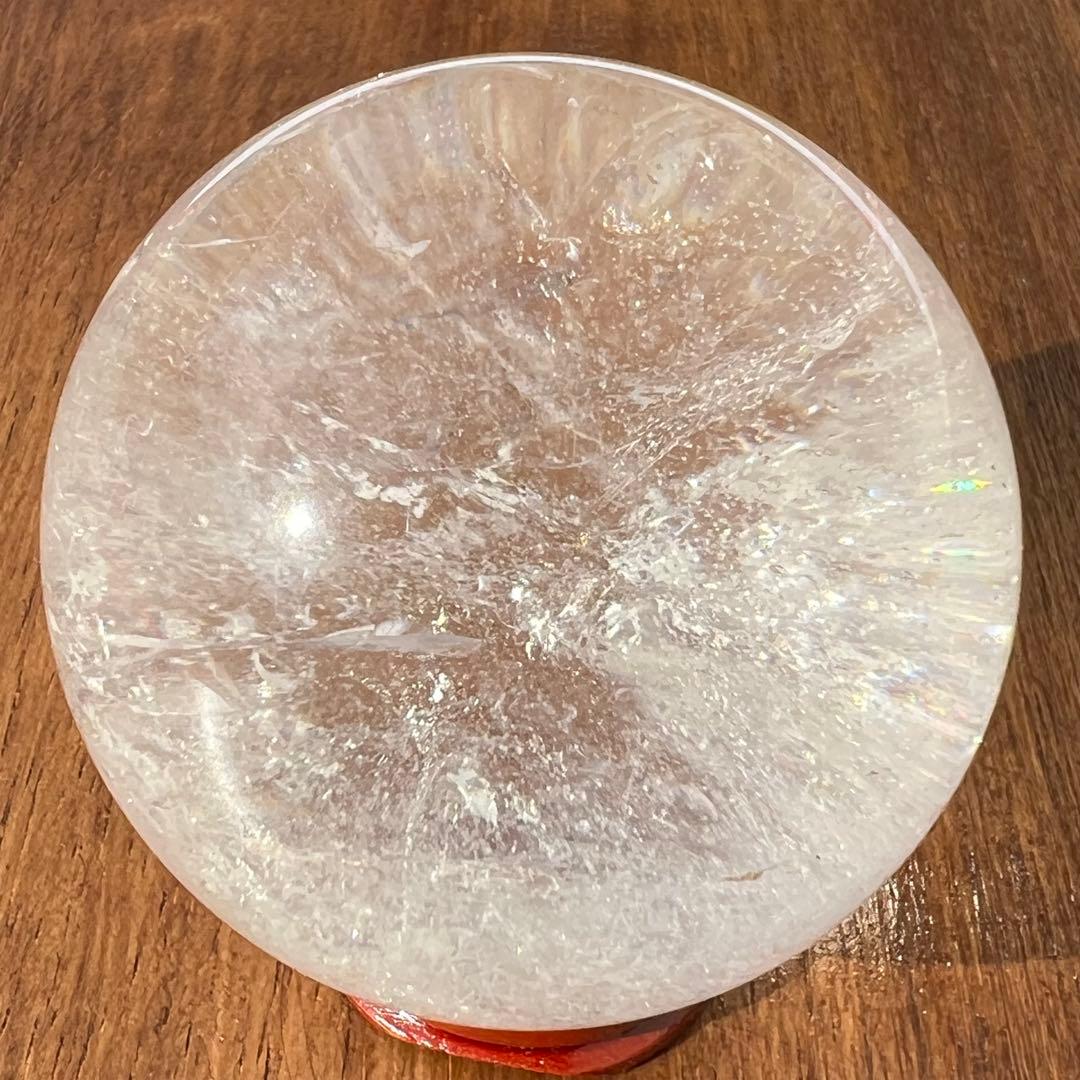 ✨透明度とレインボーの共演✨レインボー ヒマラヤ水晶 水晶 丸玉 天然石 原石