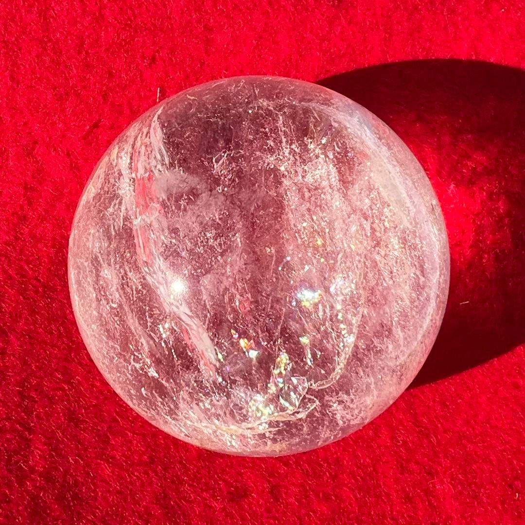 ✨透明度とレインボーの共演✨レインボー ヒマラヤ水晶 水晶 丸玉 天然石 原石