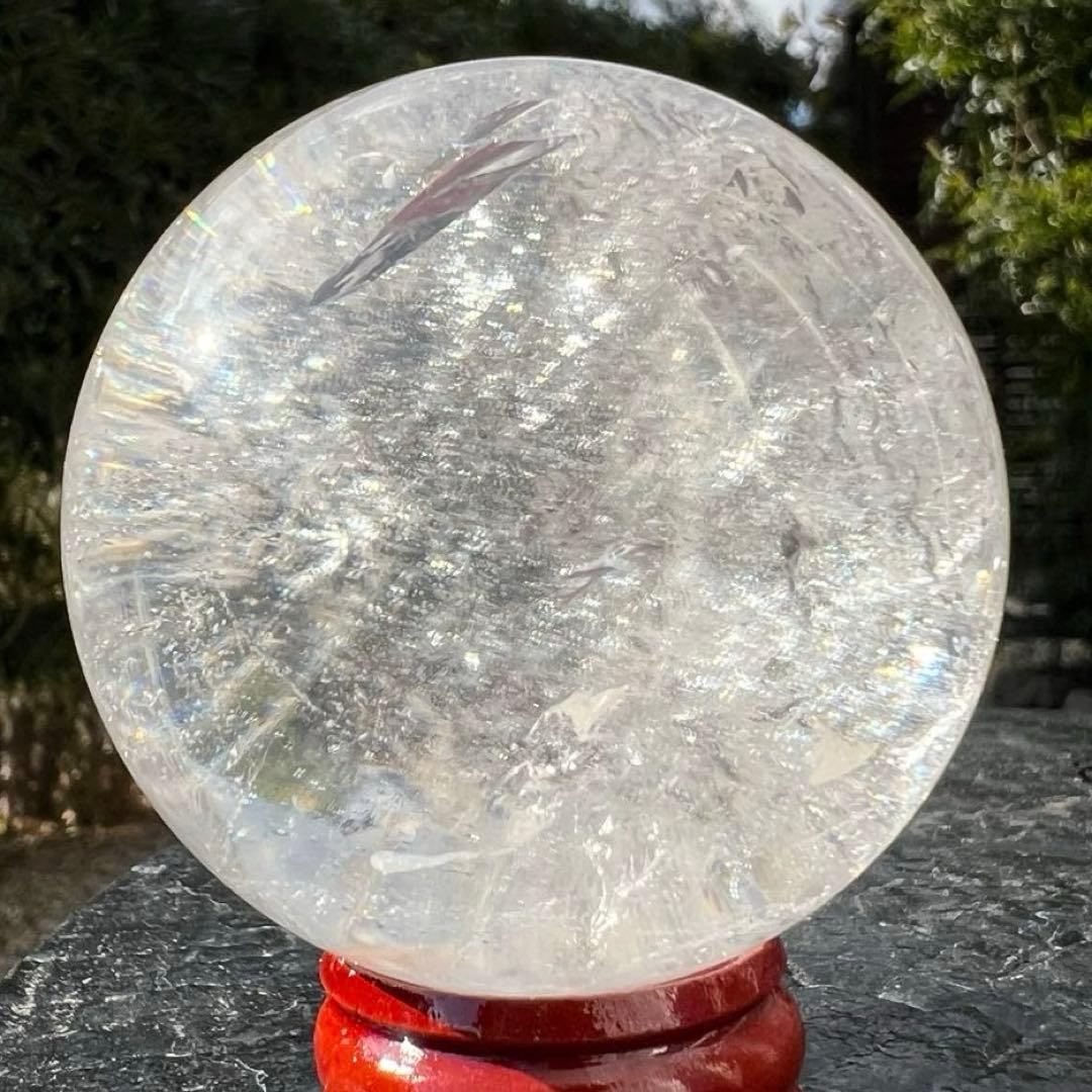 ✨透明度とレインボーの共演✨レインボー ヒマラヤ水晶 水晶 丸玉 天然石 原石