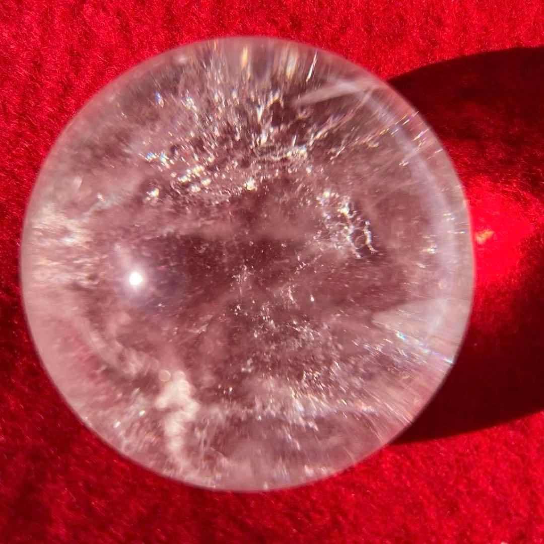 ✨透明度とレインボーの共演✨レインボー ヒマラヤ水晶 水晶 丸玉 天然石 原石