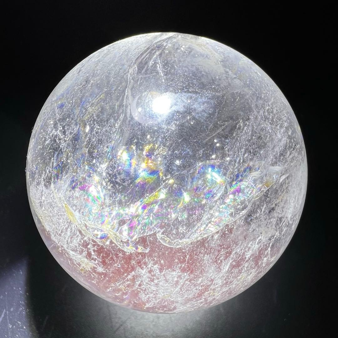 ✨透明度とレインボーの共演✨レインボー ヒマラヤ水晶 水晶 丸玉 天然石 原石