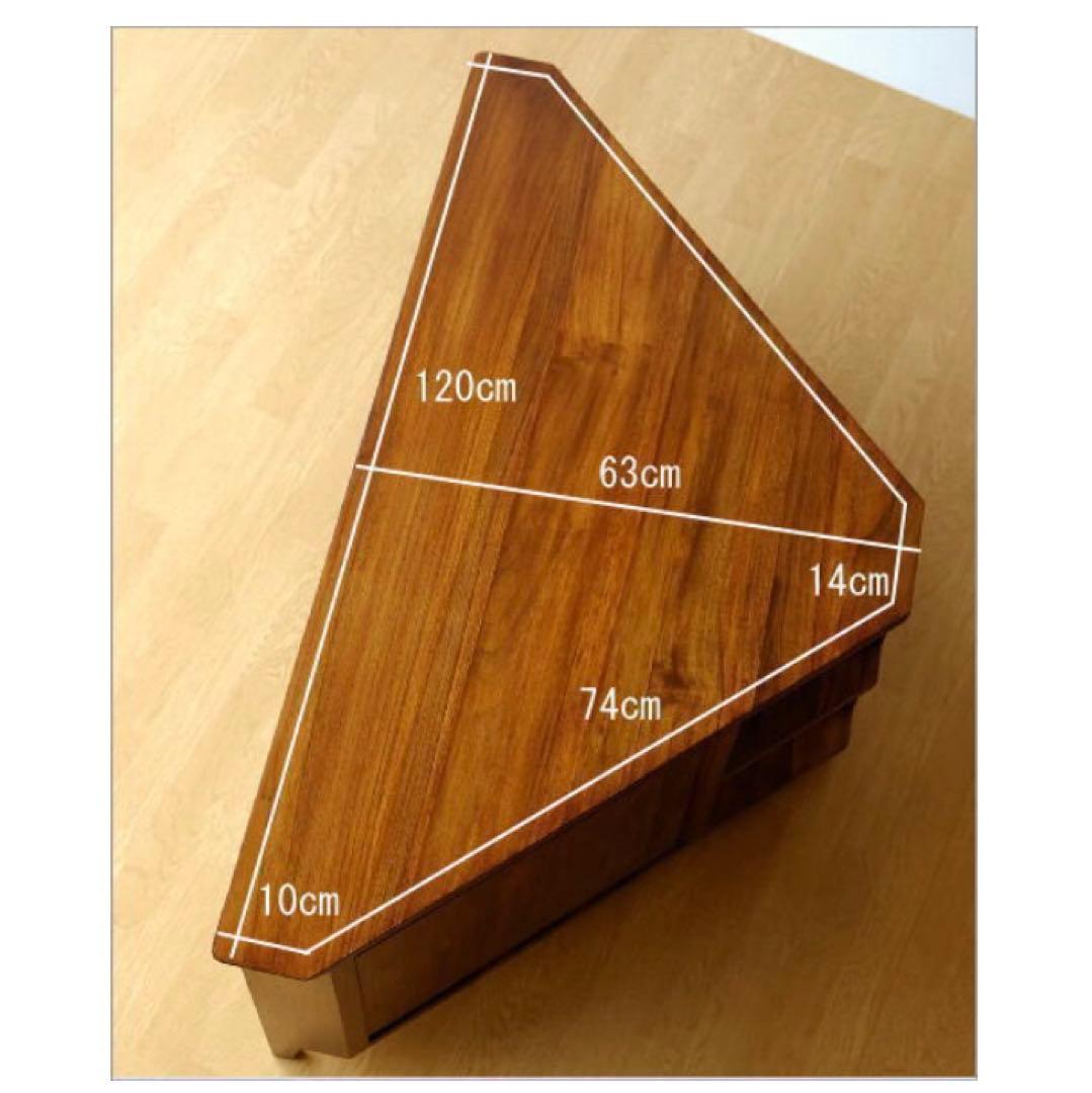 ギギリビング コーナーテレビ台 テレビボード チーク材 無垢材 木製 マボガニー