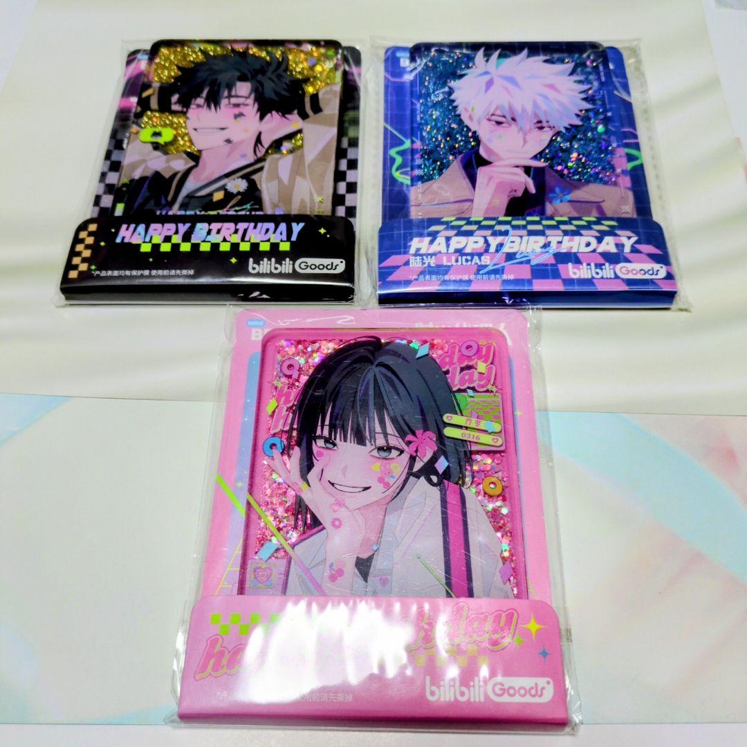 ❇️時光代理人 バースデー アクリルブロック 流砂 グリッター 中国