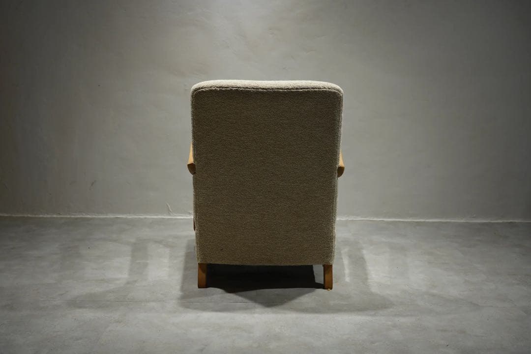 大正時代　1人掛けソファ　アンティークチェア　ブリッジアーム　栗材