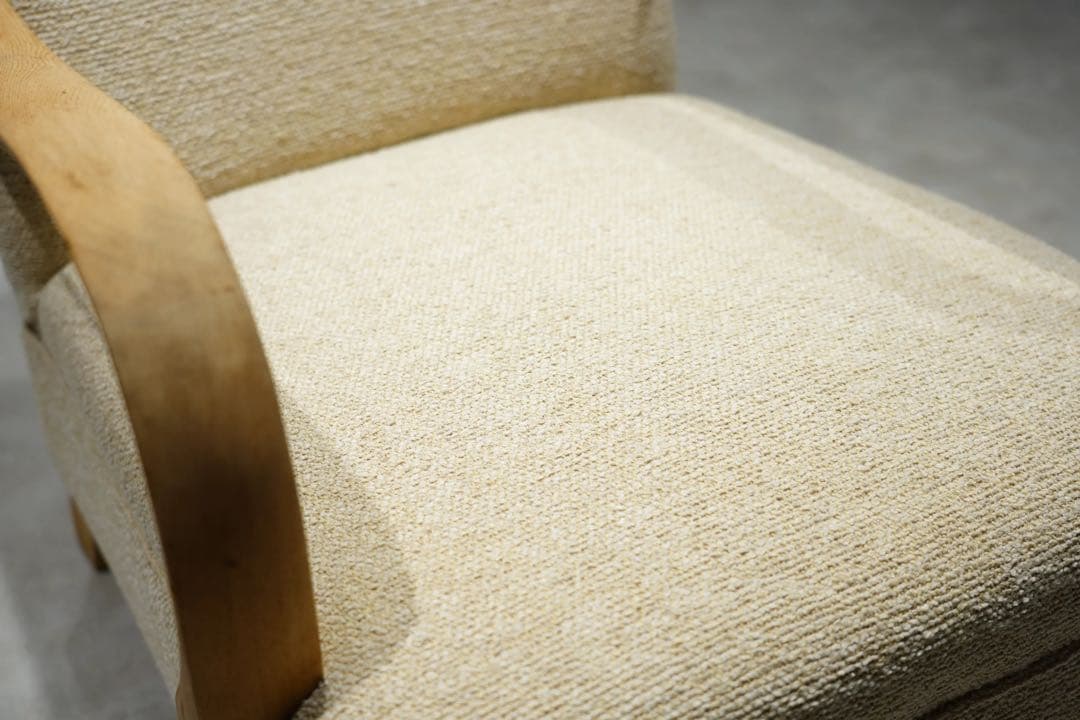 大正時代　1人掛けソファ　アンティークチェア　ブリッジアーム　栗材