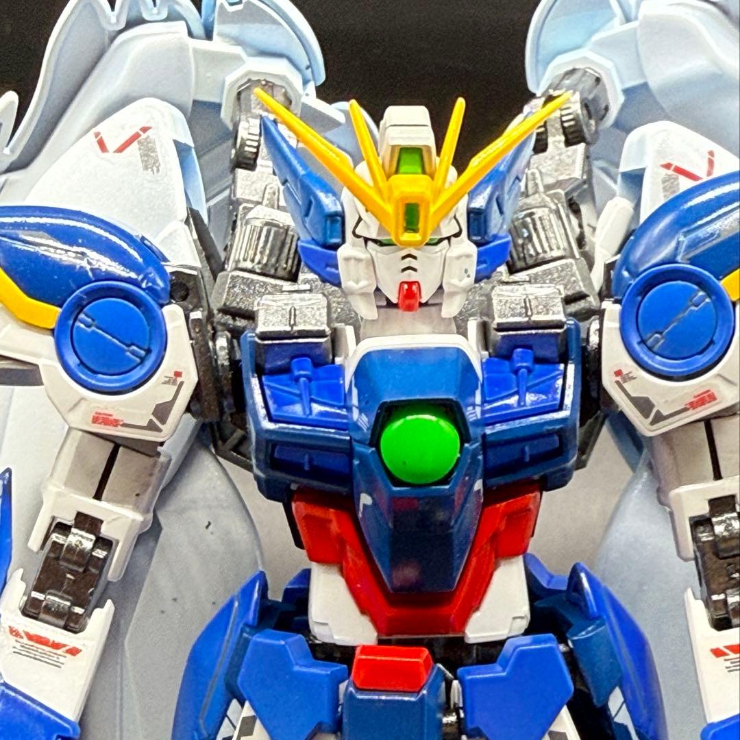 RG ウイングガンダム ゼロ EW全塗装完成品 セラフィムフェザー付き