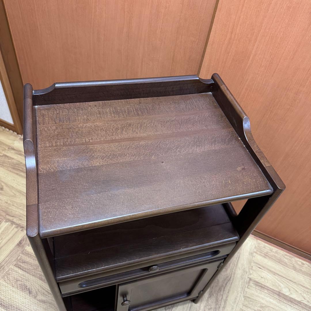 karimoku カリモク 電話台 コンセント付 キャビネット オールドカリモク