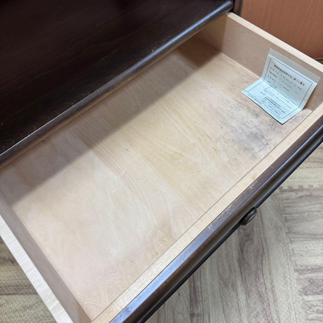 karimoku カリモク 電話台 コンセント付 キャビネット オールドカリモク