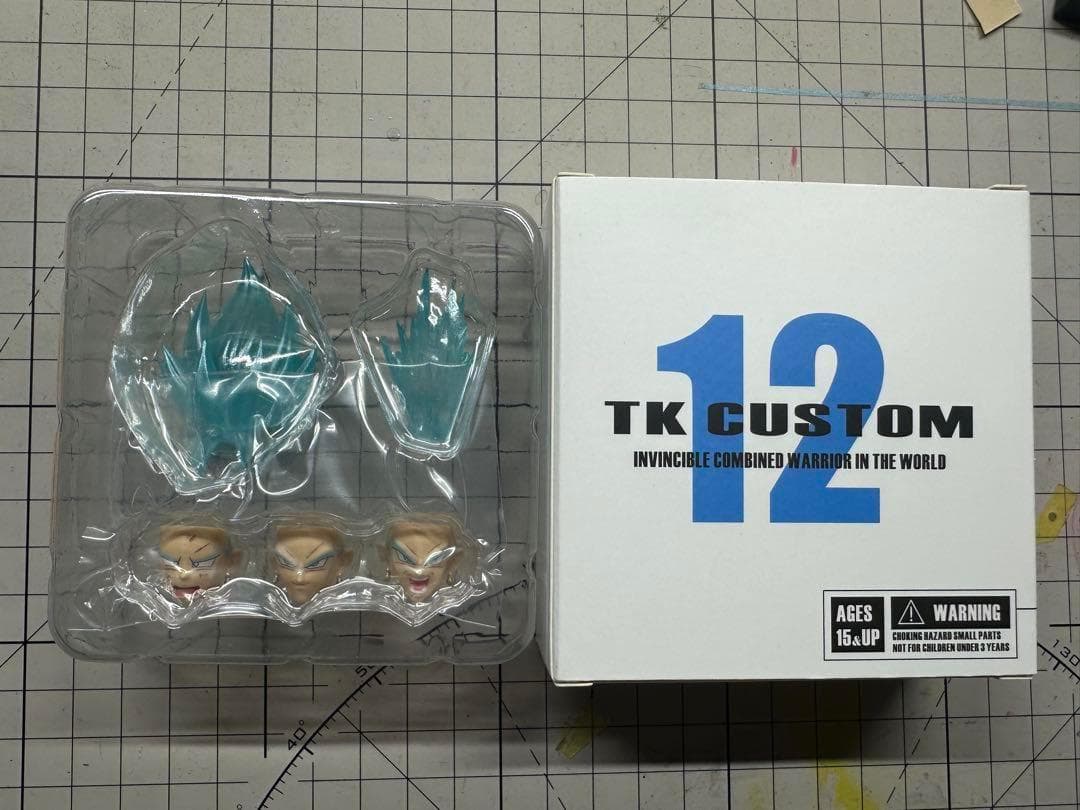 S.H.Figuarts用 ベジット ブルー　カスタムヘッドパーツ　クリア