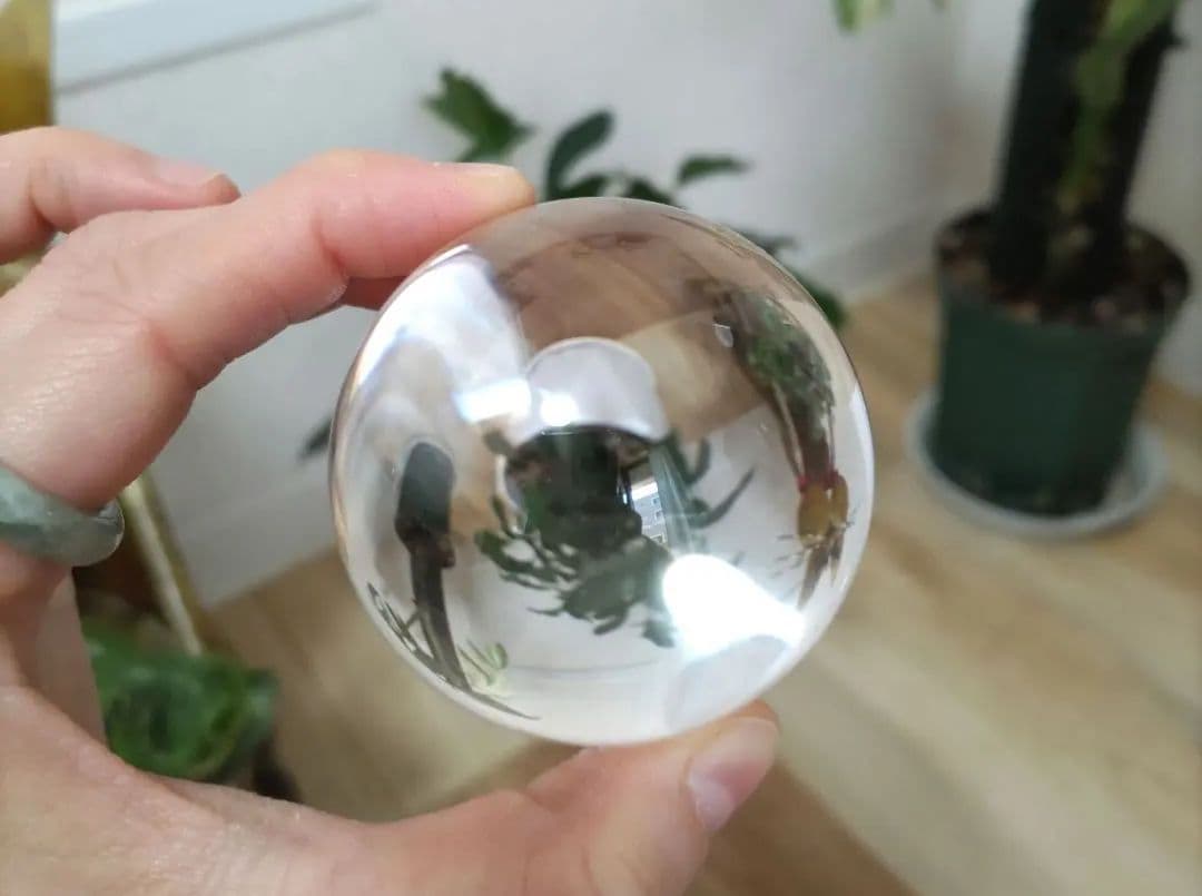 【匿名発送・鑑別付き】天然クォーツ ロック・クリスタル 天然水晶 丸玉