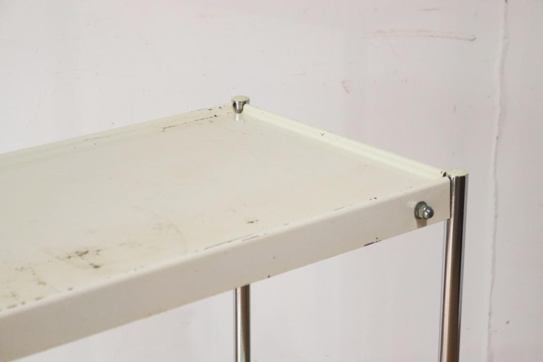 ヴィンテージ ワゴン キッチン トローリー 収納 キャスター スチール 1