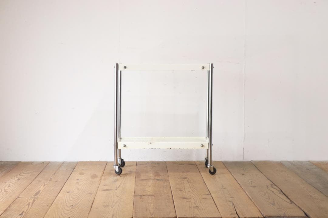 ヴィンテージ ワゴン キッチン トローリー 収納 キャスター スチール 1