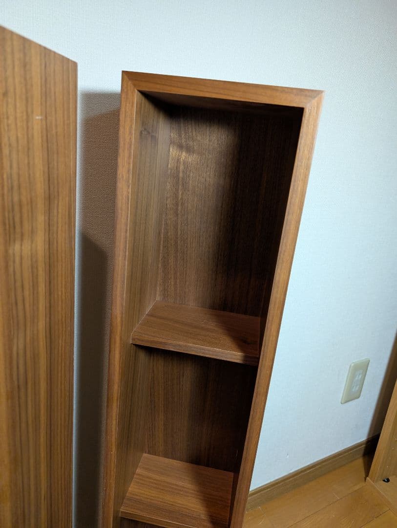《送料込》無印良品 壁に付けられる家具箱 ウォールナット 棚 収納木製 飾り棚