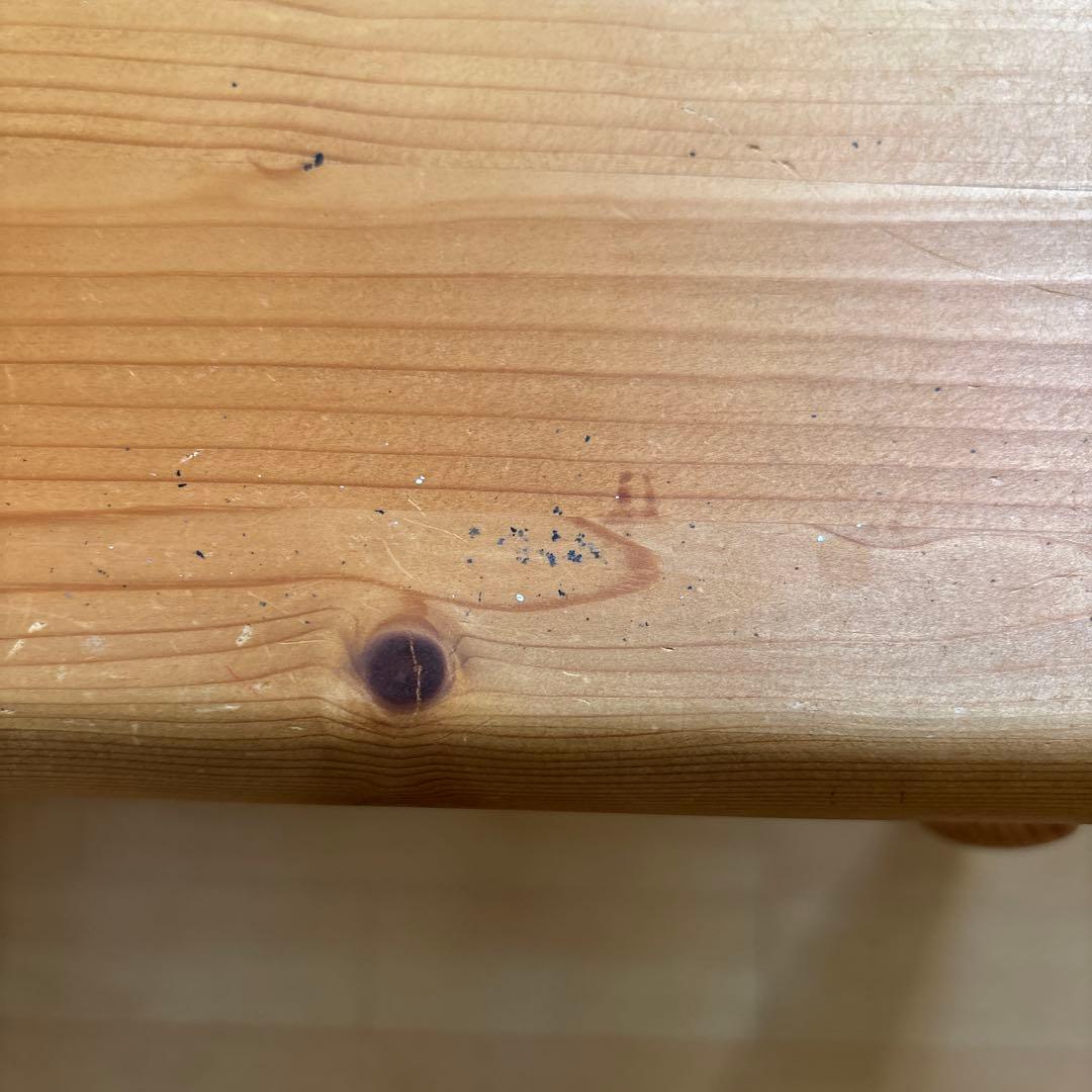 木製デスク ナチュラルウッド 2引き出し　（パイン材？）