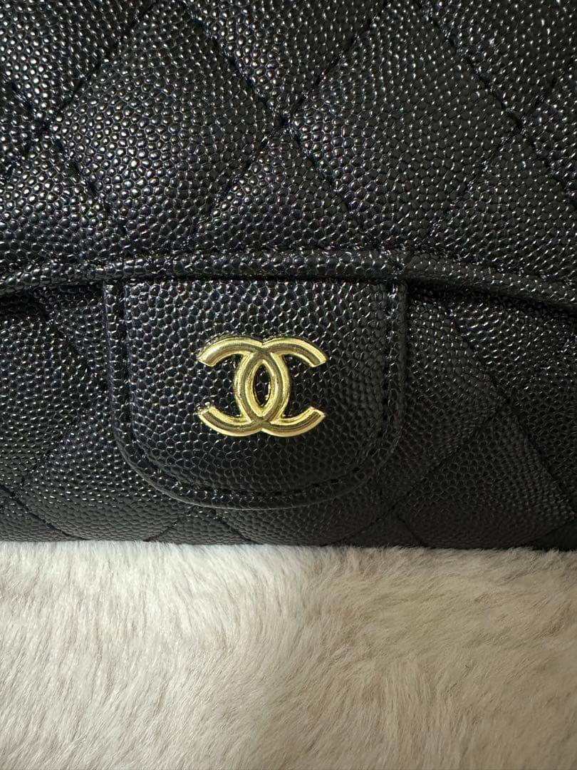 CHANEL ノベルティブラック キルティング 長財布 【可愛いブラック