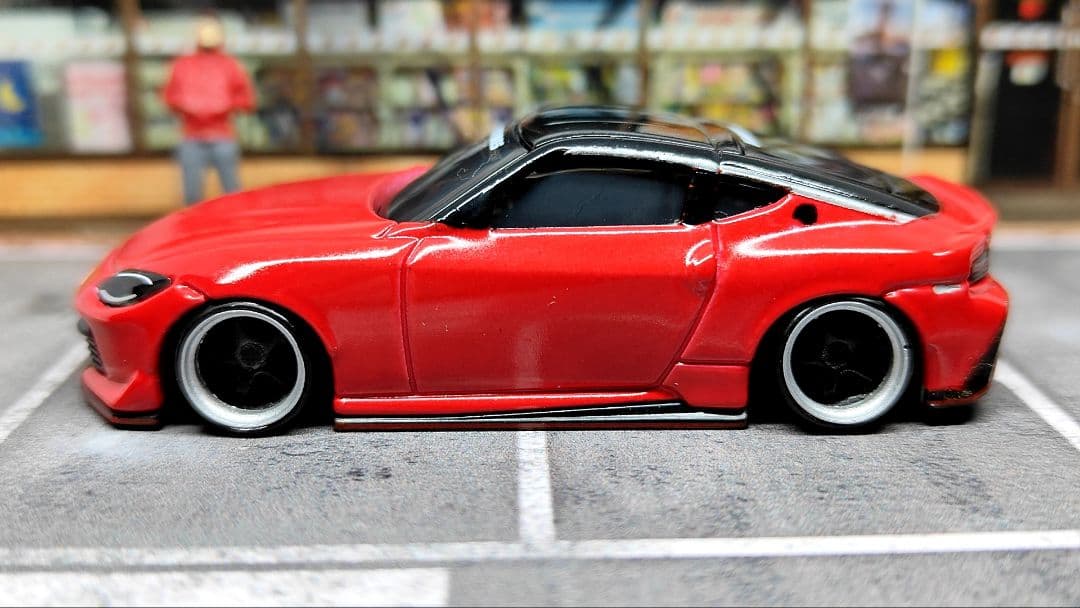 トミカ改造 日産 フェアレディZ 赤色 ニスモ メッキリム深リム ホット