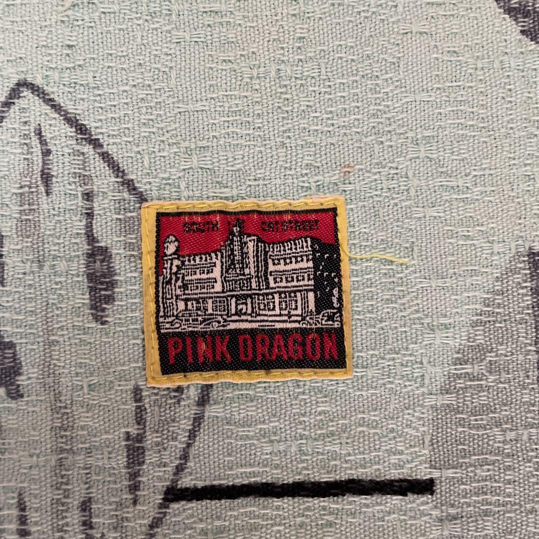 ピンクドラゴン　クリームソーダ　クッションカバー　ロカビリー　50's