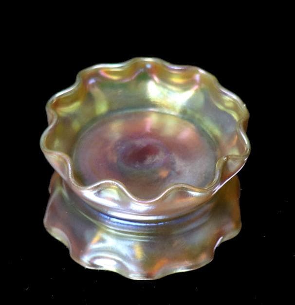 ティファニー ファブリルガラス 塩入れ ソルトセラー スタジオ アンティークc