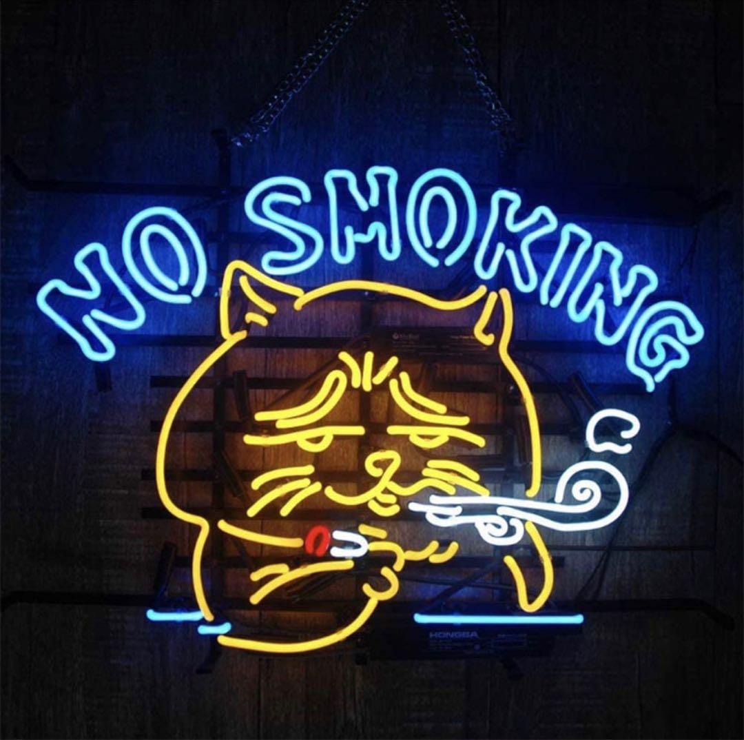 NO SMOKING ネオンサイン オーダーメイド看板 20*16インチ