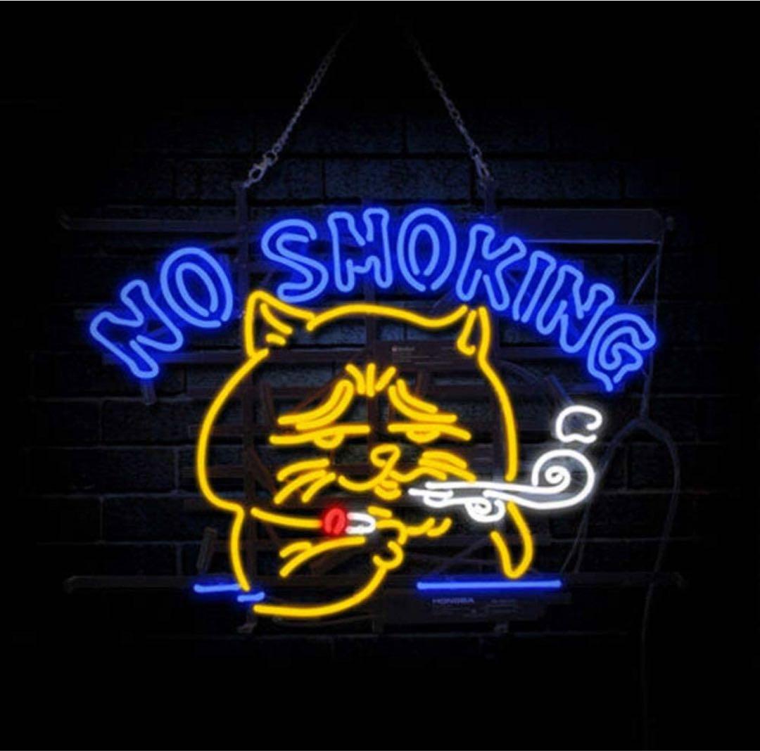 NO SMOKING ネオンサイン オーダーメイド看板 20*16インチ