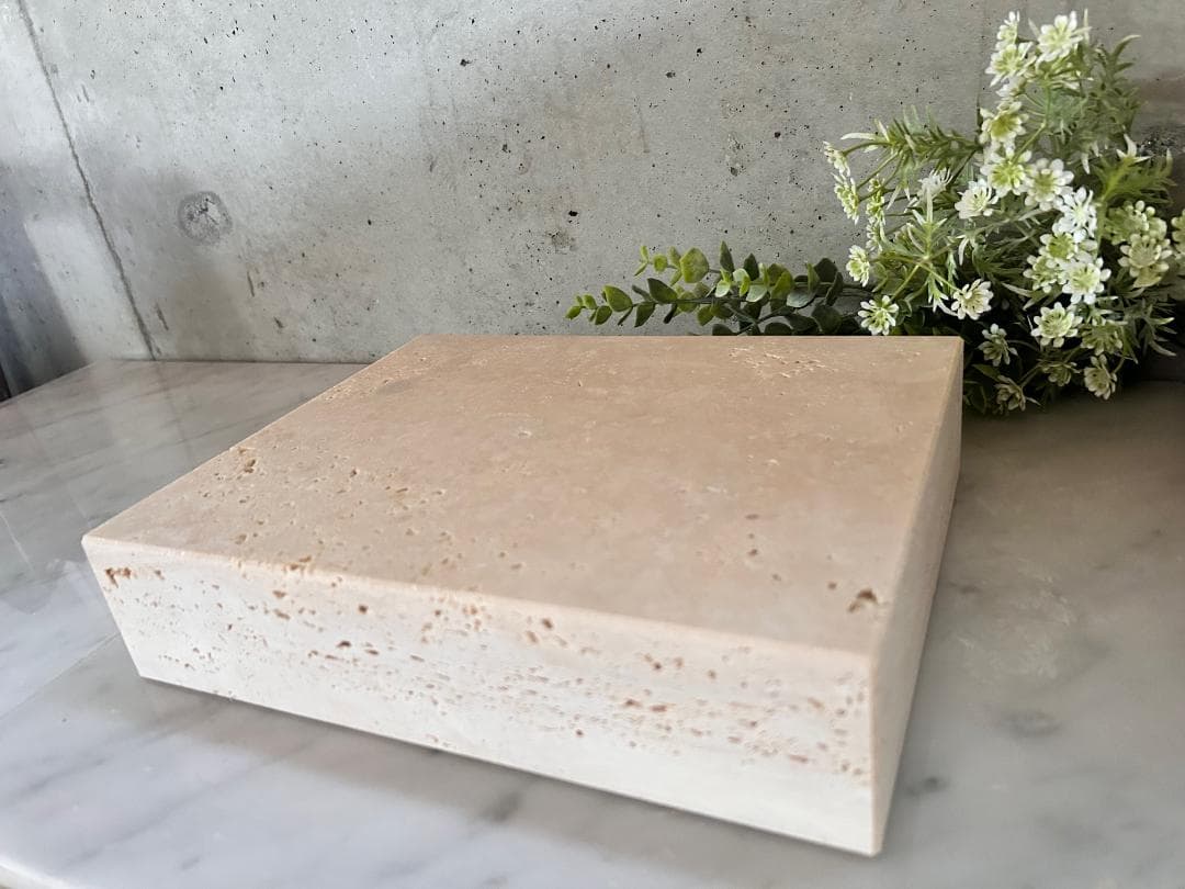 天然大理石　イタリア　トラバーチン　ブロック　●ディスプレイ●送料無料
