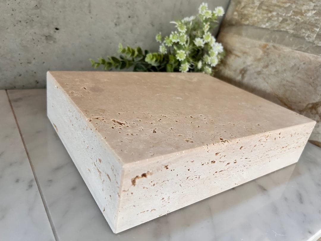 天然大理石　イタリア　トラバーチン　ブロック　●ディスプレイ●送料無料