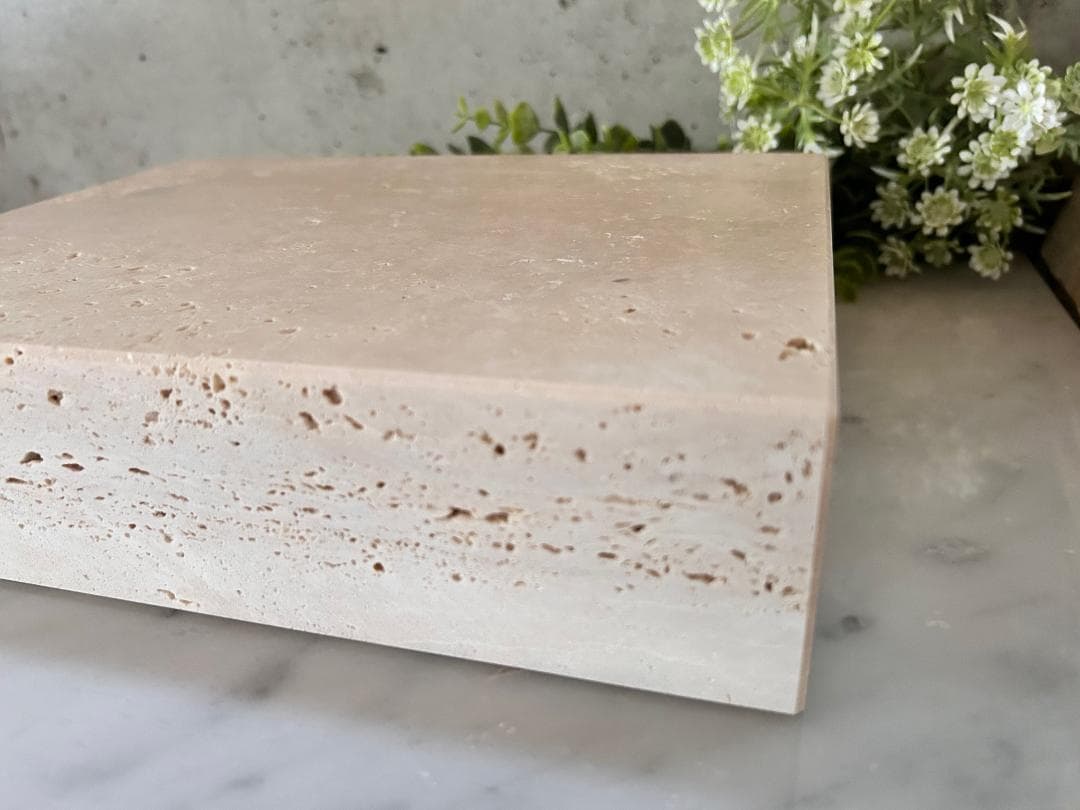 天然大理石　イタリア　トラバーチン　ブロック　●ディスプレイ●送料無料