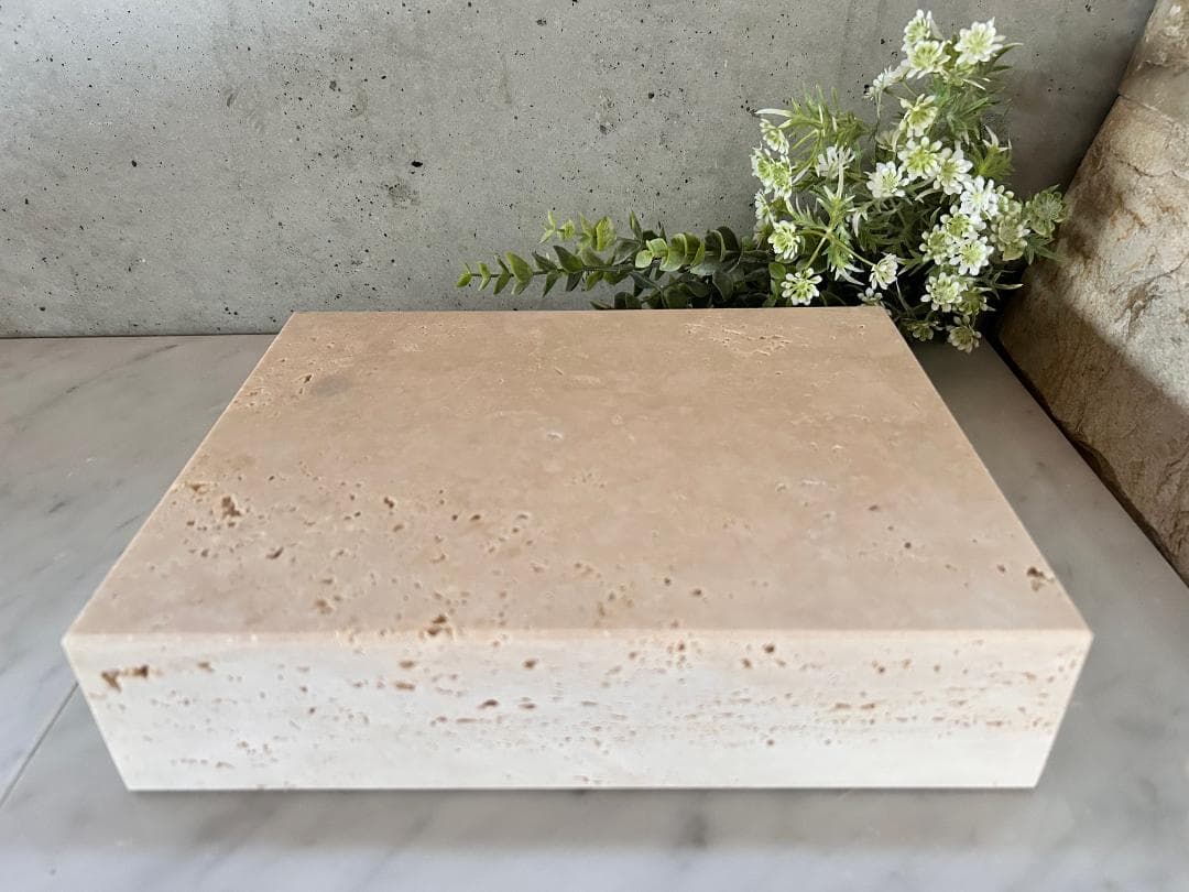 天然大理石　イタリア　トラバーチン　ブロック　●ディスプレイ●送料無料