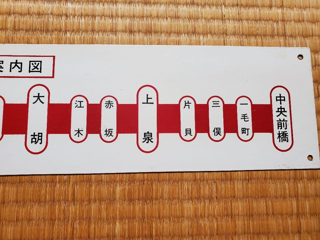 上毛電鉄 上電 上毛電気鉄道 プレート 駅名表示板 レア