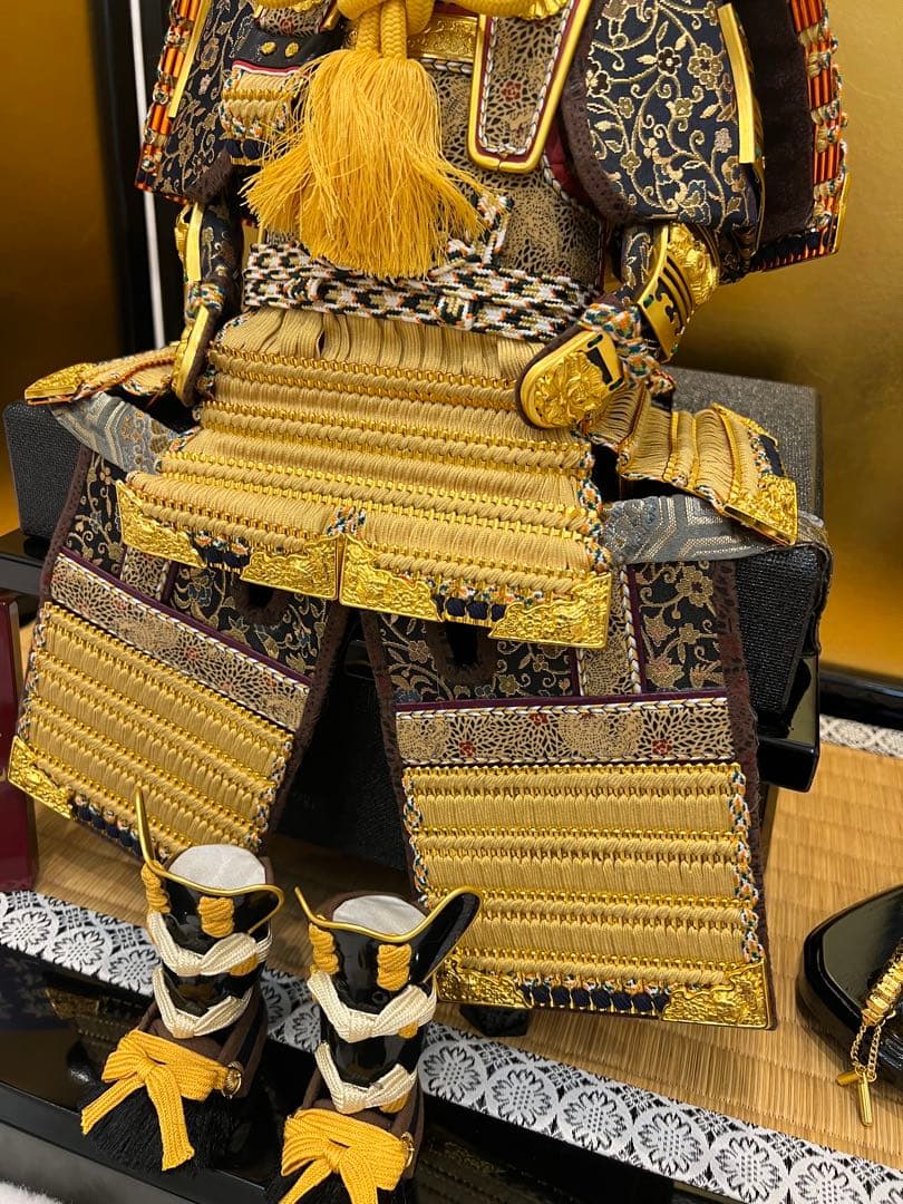 五月人形　兜　大鎧　鈴甲子雄山　平飾りセット　精巧品　男の子　祝い品　端午の節句