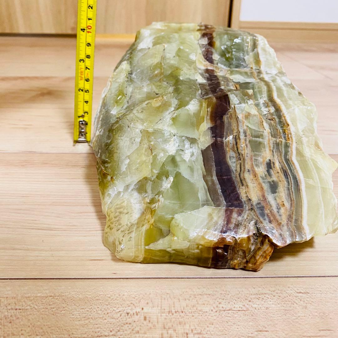 匿名配送】グリーンオニキス 原石 天然石 約8.7kg 縞瑪瑙 結晶石