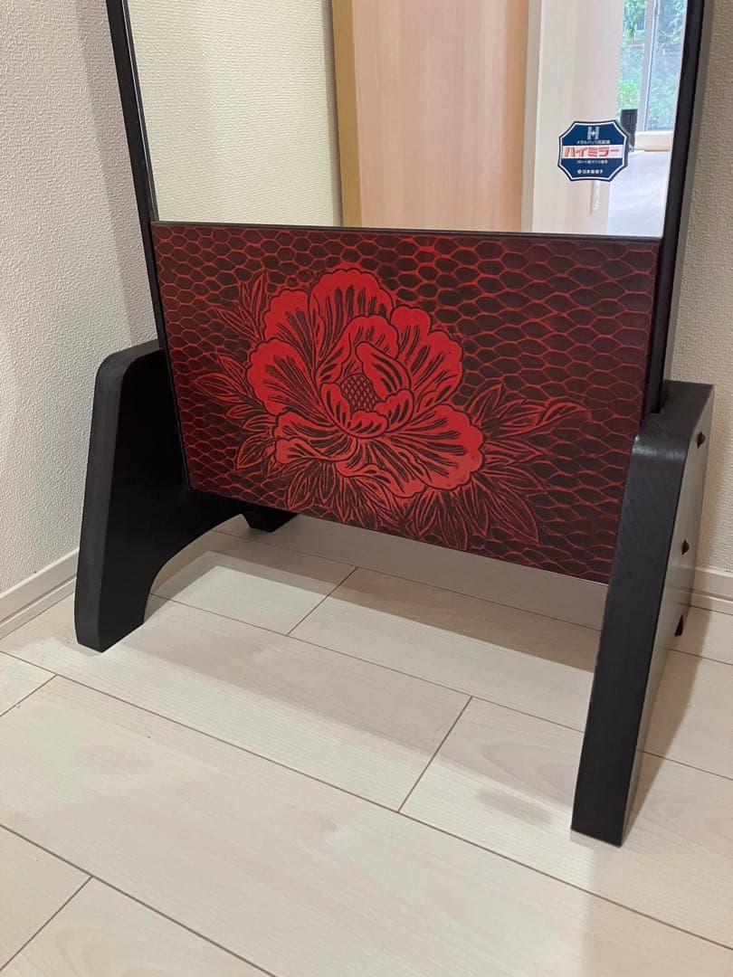 鎌倉彫　姿見　鏡　和風　豪華