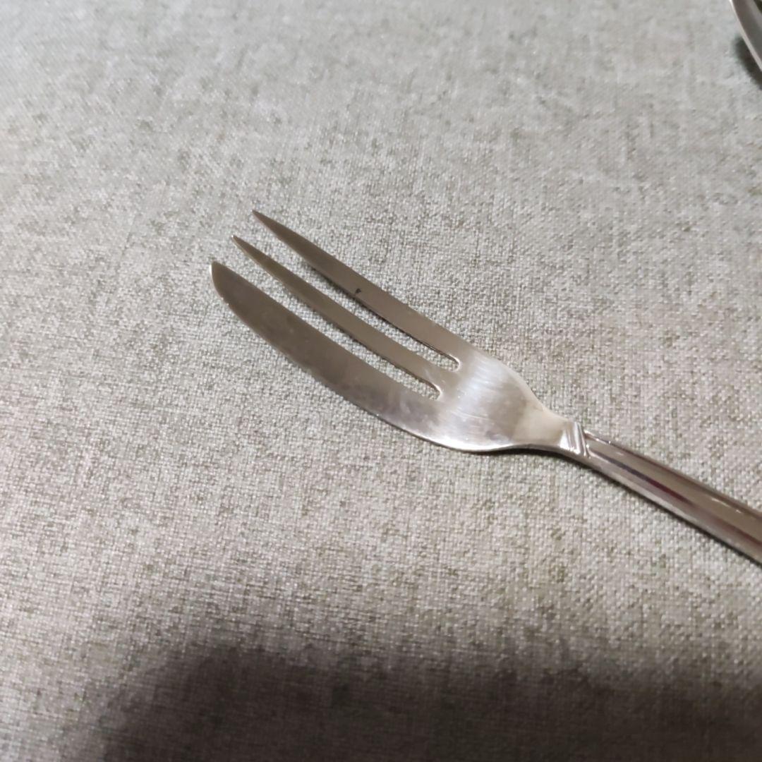 英国　シルバープレート　ケーキフォーク ペイストリーフォーク　6本　サーバー付