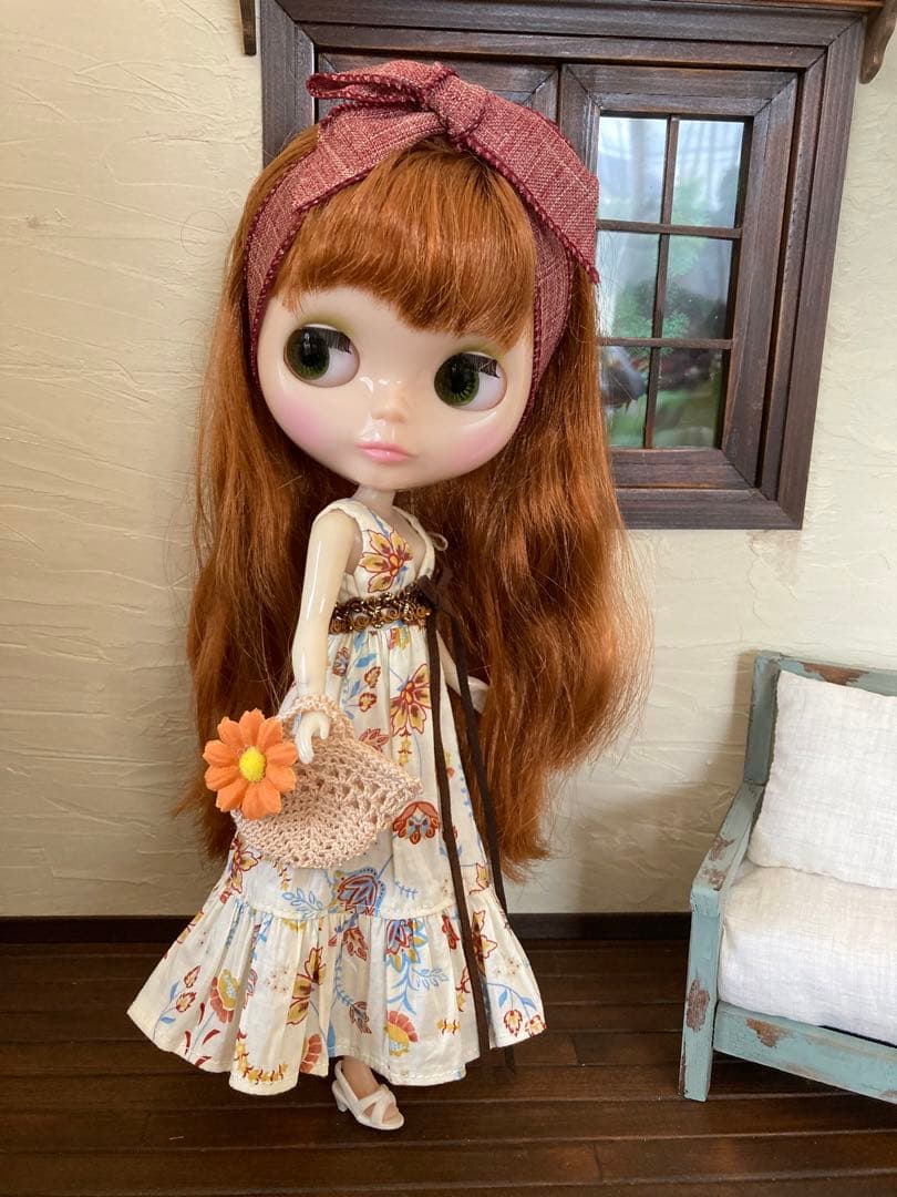 ブライスアウトフィット カフェ女給さん 黄 紫 リゾートドレスセット KOKKA