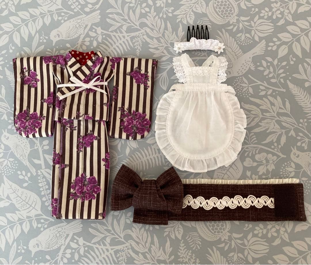 ブライスアウトフィット カフェ女給さん 黄 紫 リゾートドレスセット KOKKA