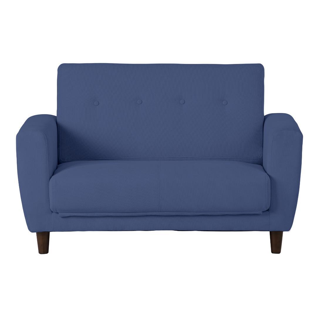 ソファーベッド 2人掛け 脚付きソファベッド3way折りたたみ【ネイビ-ブルー】
