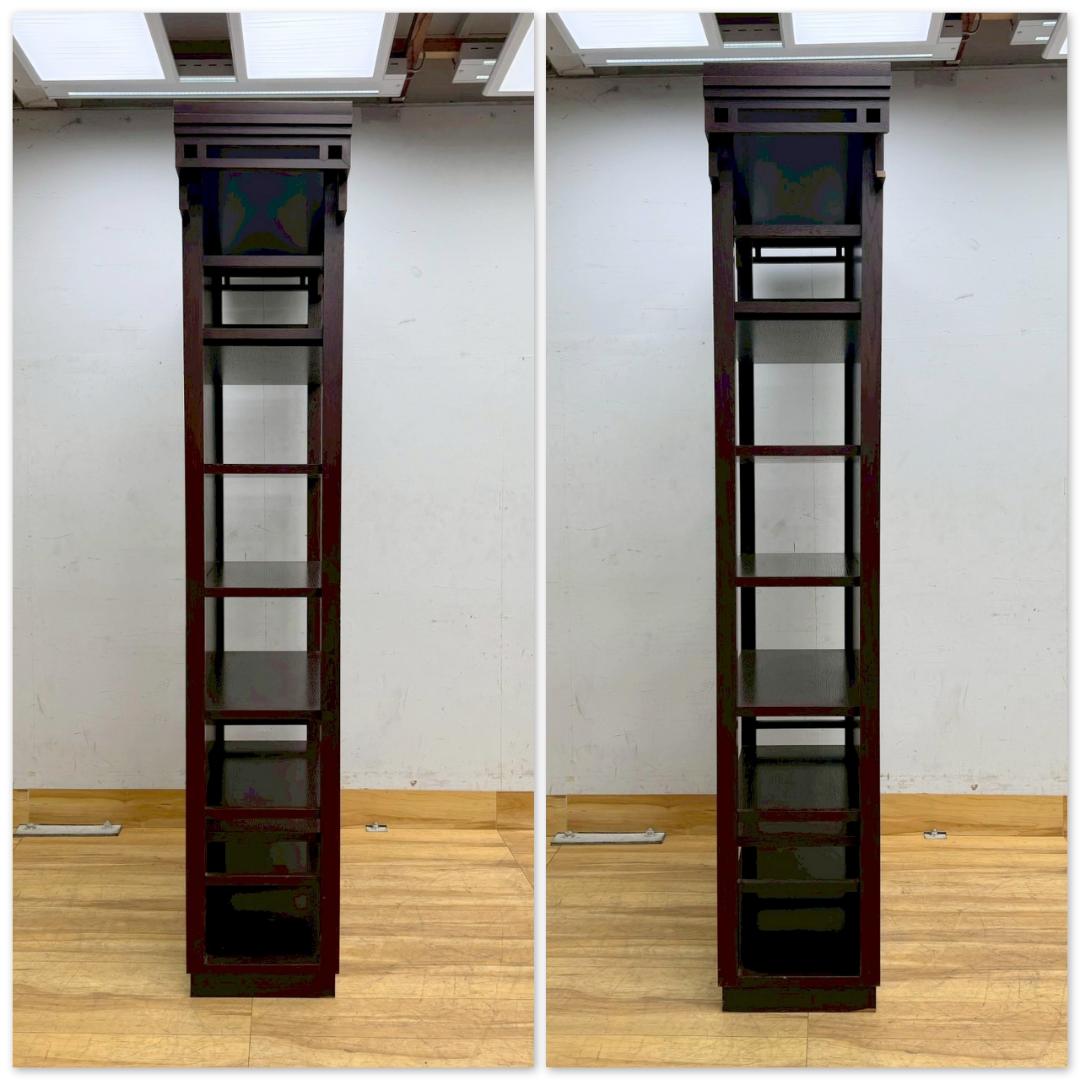 T1471☆アジアン家具　シェルフ　棚　6段　オープンラック　店舗什器　飾り棚