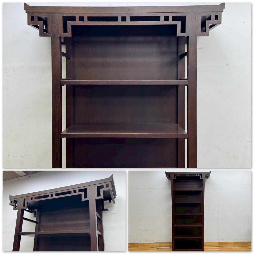 T1471☆アジアン家具　シェルフ　棚　6段　オープンラック　店舗什器　飾り棚