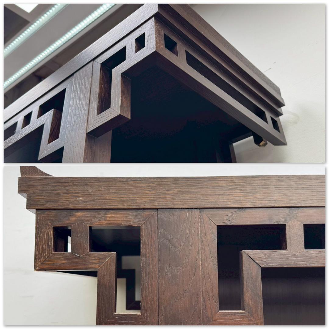 T1471☆アジアン家具　シェルフ　棚　6段　オープンラック　店舗什器　飾り棚