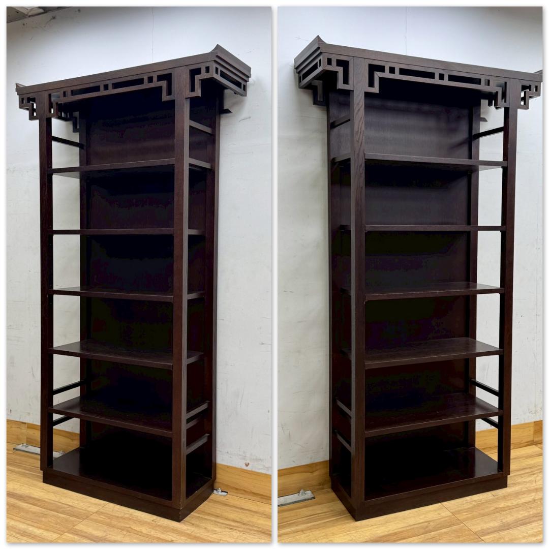 T1471☆アジアン家具　シェルフ　棚　6段　オープンラック　店舗什器　飾り棚