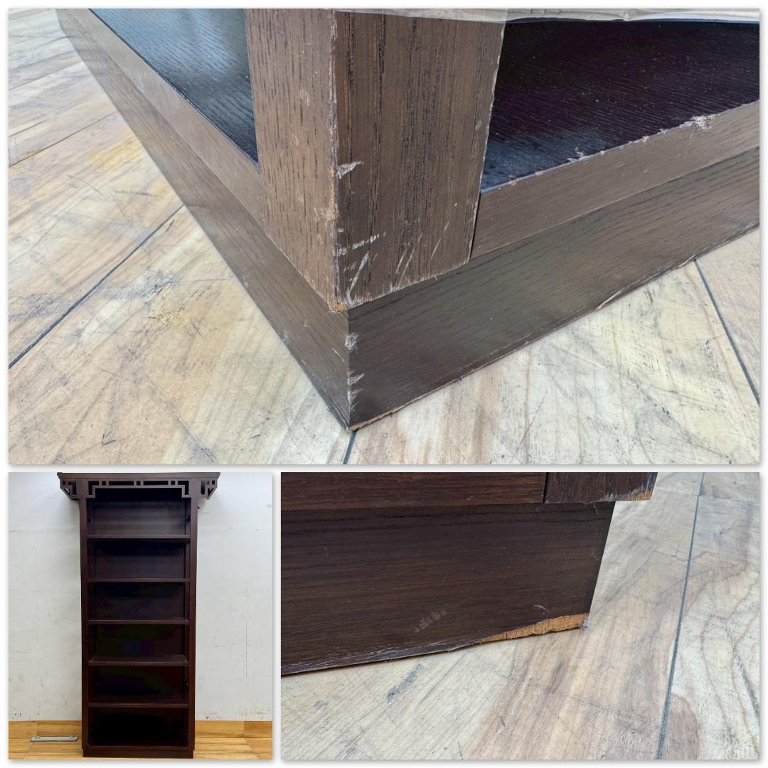 T1471☆アジアン家具　シェルフ　棚　6段　オープンラック　店舗什器　飾り棚