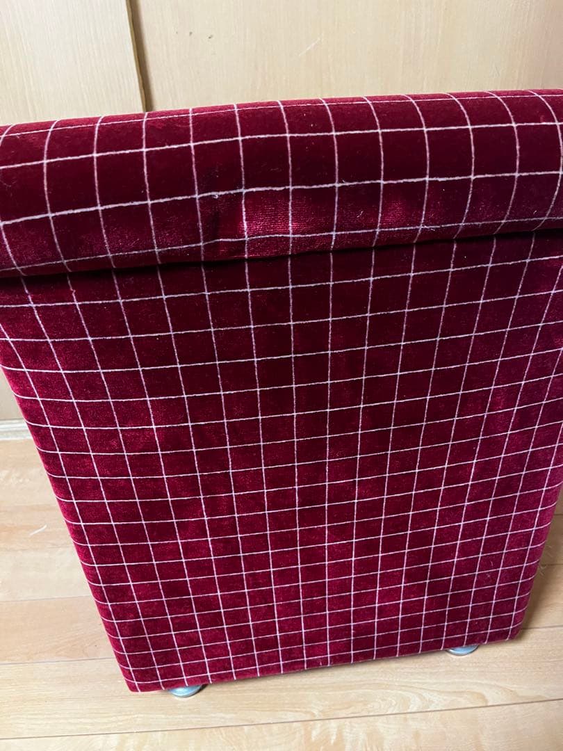 レトロなチェック柄ソファ（送料込み）おさるのジョージ